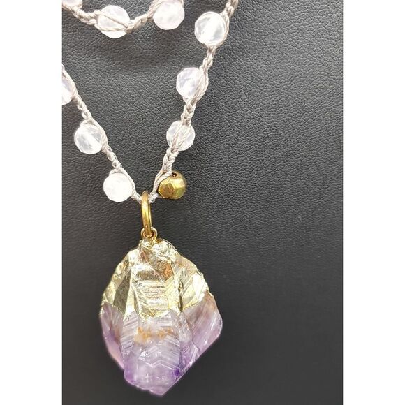 Amethyst rough cut necklace - Picture 2 of 7